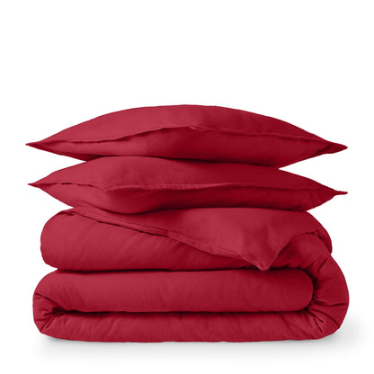 Bare Home Flannel Duvet Cover Set - Full/Queen - 100% Cotton, Velvety Soft Heavyweight Premium Flannel, Double Brushed