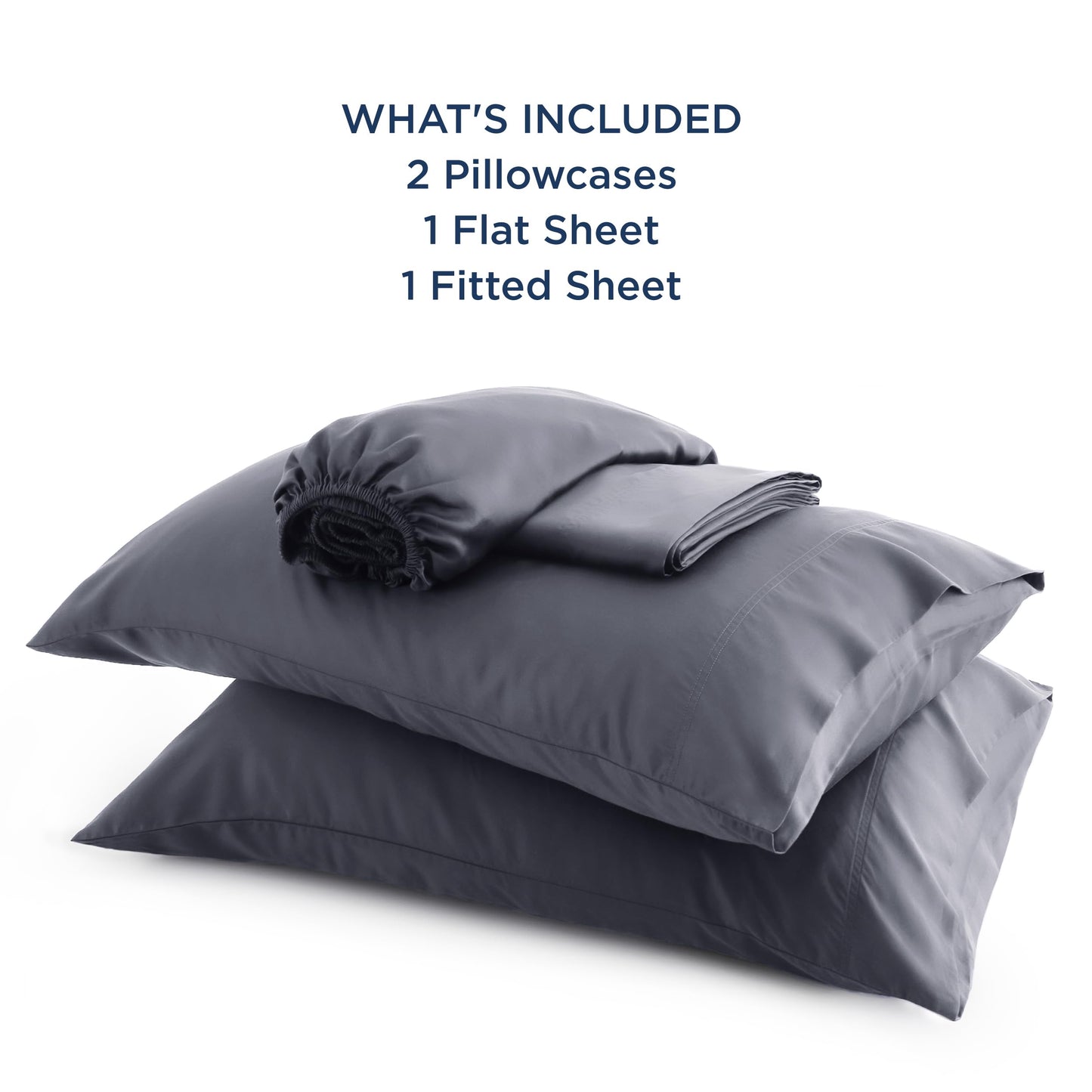 Bedsure King Size Sheet Set, Cooling Sheets King, Deep Pocket Up to 16", Hotel Luxury Silky Bedding Sheets & Pillowcases
