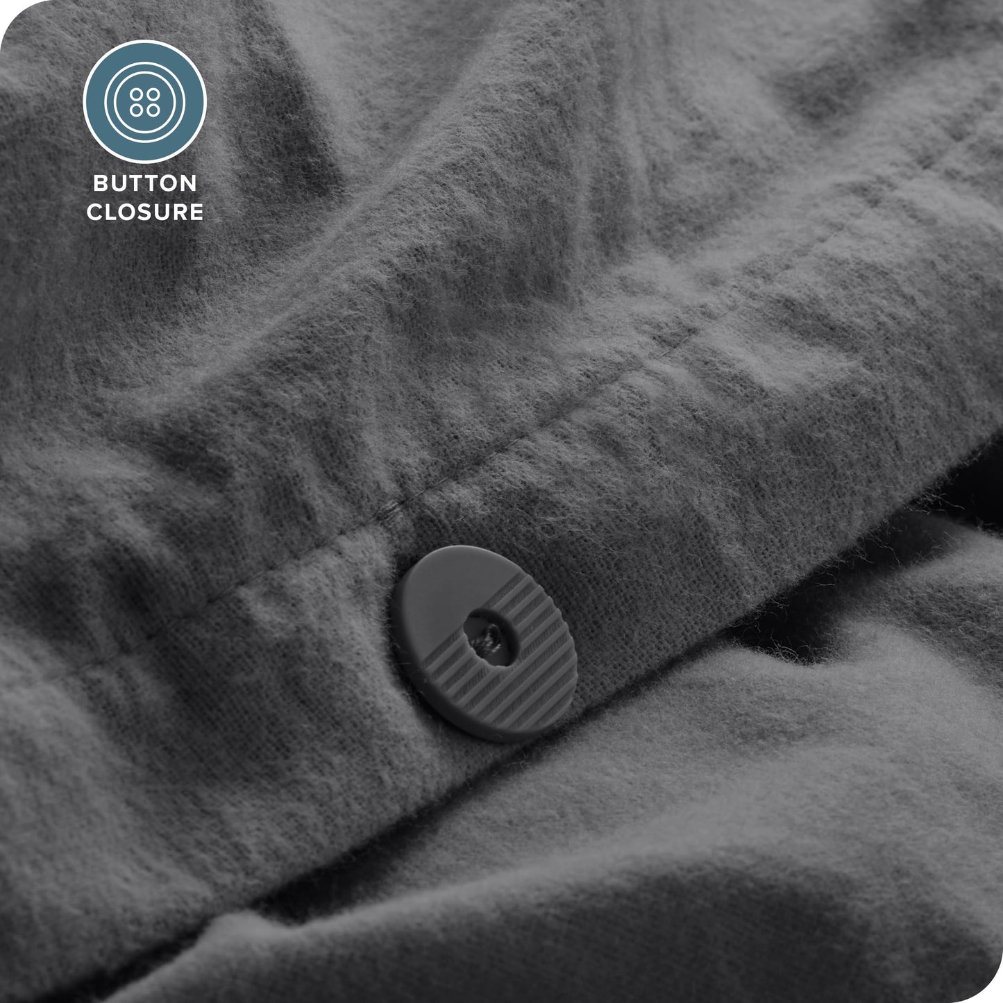 Bare Home Flannel Duvet Cover Set - Full/Queen - 100% Cotton, Velvety Soft Heavyweight Premium Flannel, Double Brushed