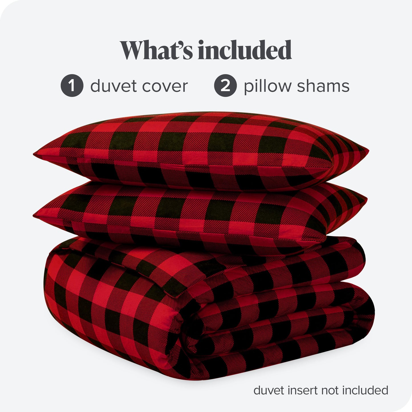 Bare Home Flannel Duvet Cover Set - Full/Queen - 100% Cotton, Velvety Soft Heavyweight Premium Flannel, Double Brushed