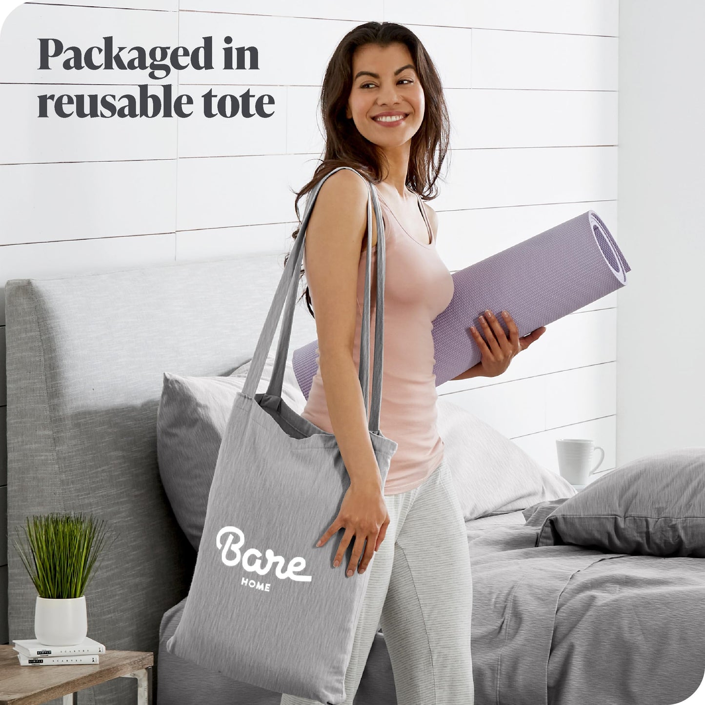 Bare Home Flannel Duvet Cover Set - Full/Queen - 100% Cotton, Velvety Soft Heavyweight Premium Flannel, Double Brushed