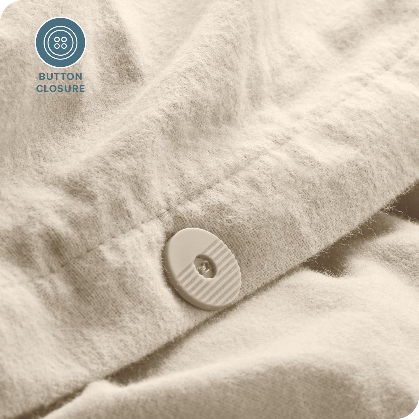 Bare Home Flannel Duvet Cover Set - Full/Queen - 100% Cotton, Velvety Soft Heavyweight Premium Flannel, Double Brushed