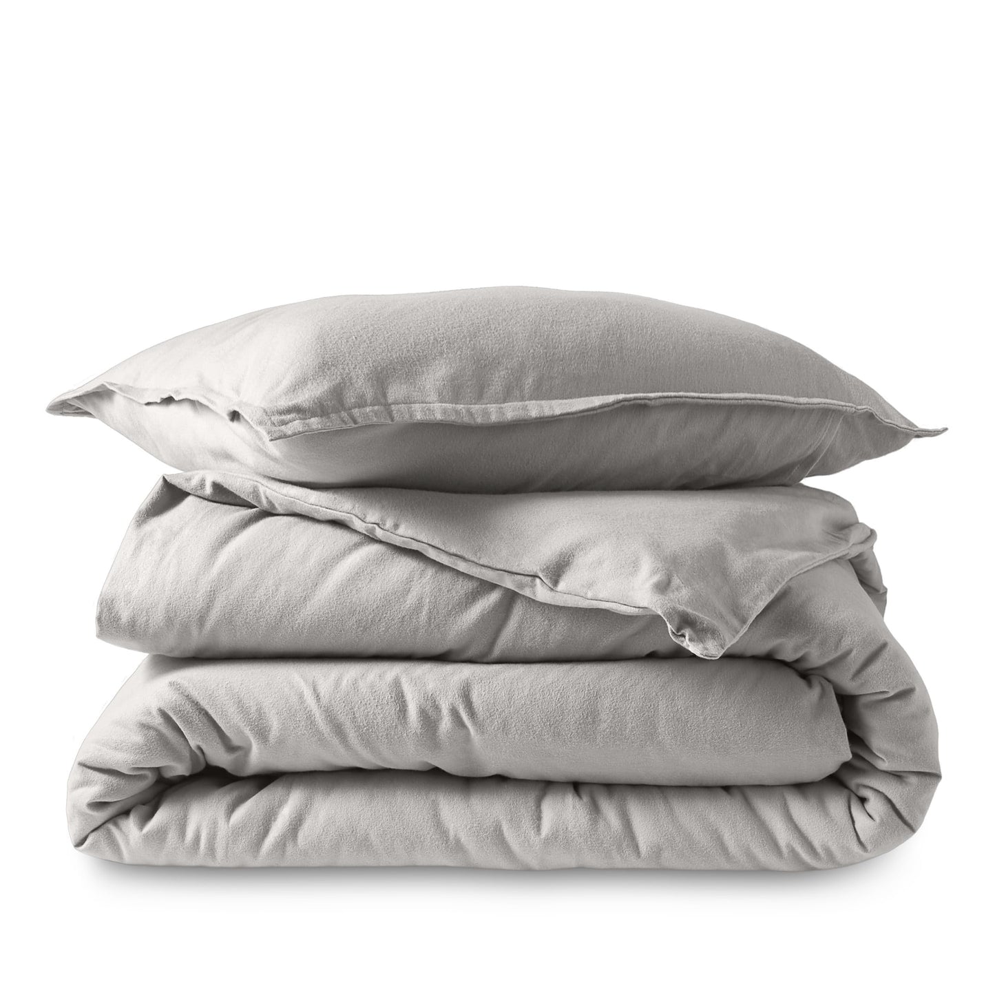 Bare Home Flannel Duvet Cover Set - Full/Queen - 100% Cotton, Velvety Soft Heavyweight Premium Flannel, Double Brushed