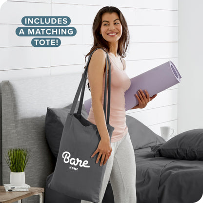 Bare Home Flannel Duvet Cover Set - Full/Queen - 100% Cotton, Velvety Soft Heavyweight Premium Flannel, Double Brushed