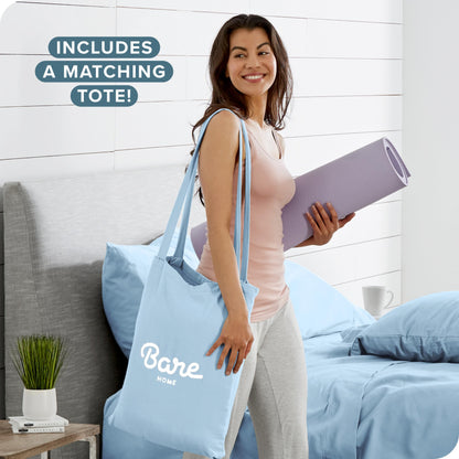 Bare Home Flannel Duvet Cover Set - Full/Queen - 100% Cotton, Velvety Soft Heavyweight Premium Flannel, Double Brushed