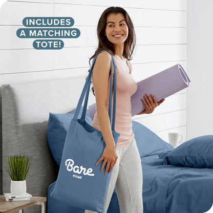 Bare Home Flannel Duvet Cover Set - Full/Queen - 100% Cotton, Velvety Soft Heavyweight Premium Flannel, Double Brushed