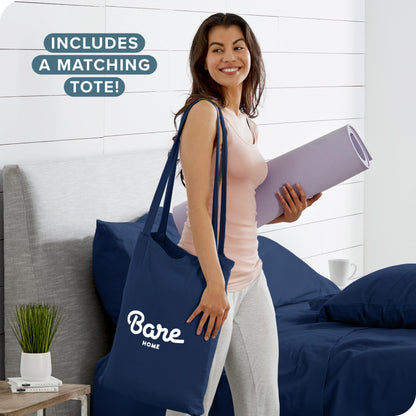 Bare Home Flannel Duvet Cover Set - Full/Queen - 100% Cotton, Velvety Soft Heavyweight Premium Flannel, Double Brushed