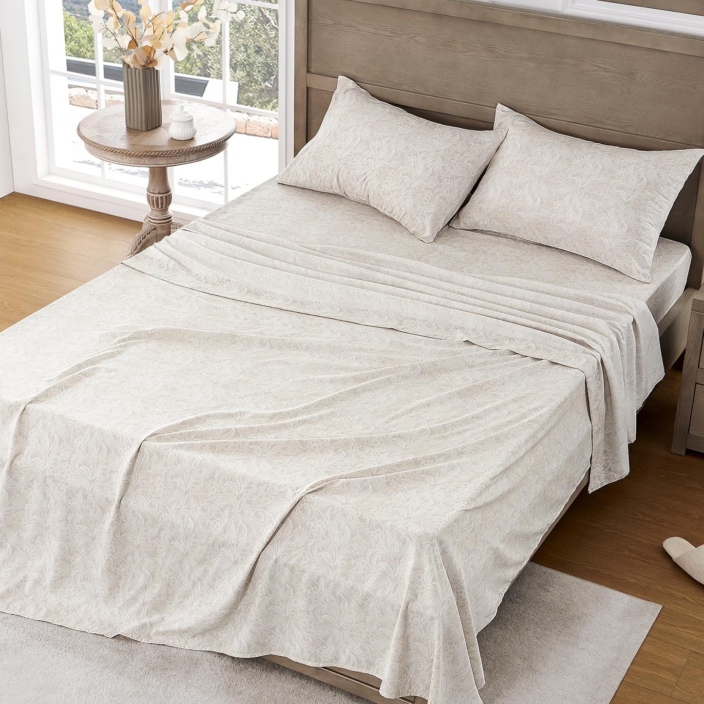 FreshCulture Queen Sheet Set - Ultra Soft Sheets for Queen Size Bed - 4 Pieces Hotel Luxury Queen Bed Sheets