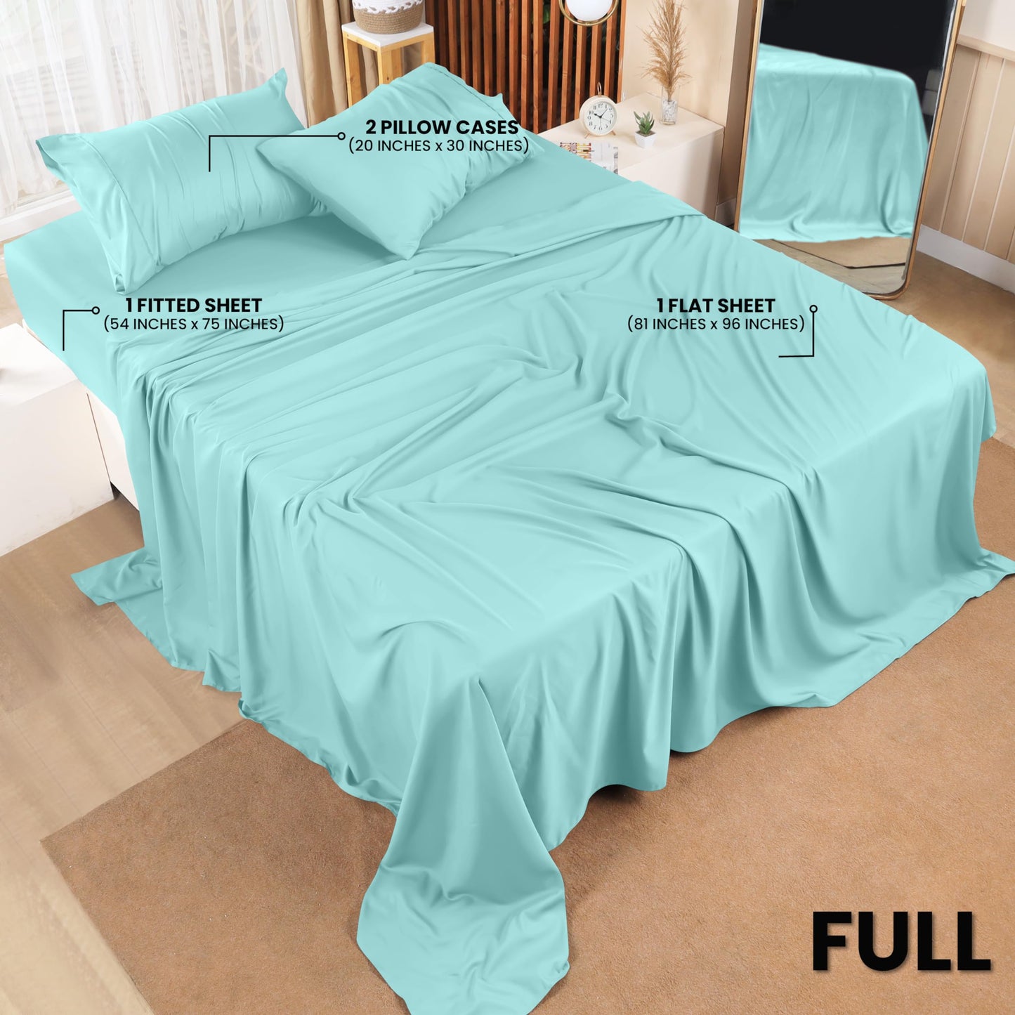 Utopia Bedding Queen Bed Sheets Set - 4 Piece Bedding - Brushed Microfiber - Shrinkage and Fade Resistant - Easy Care