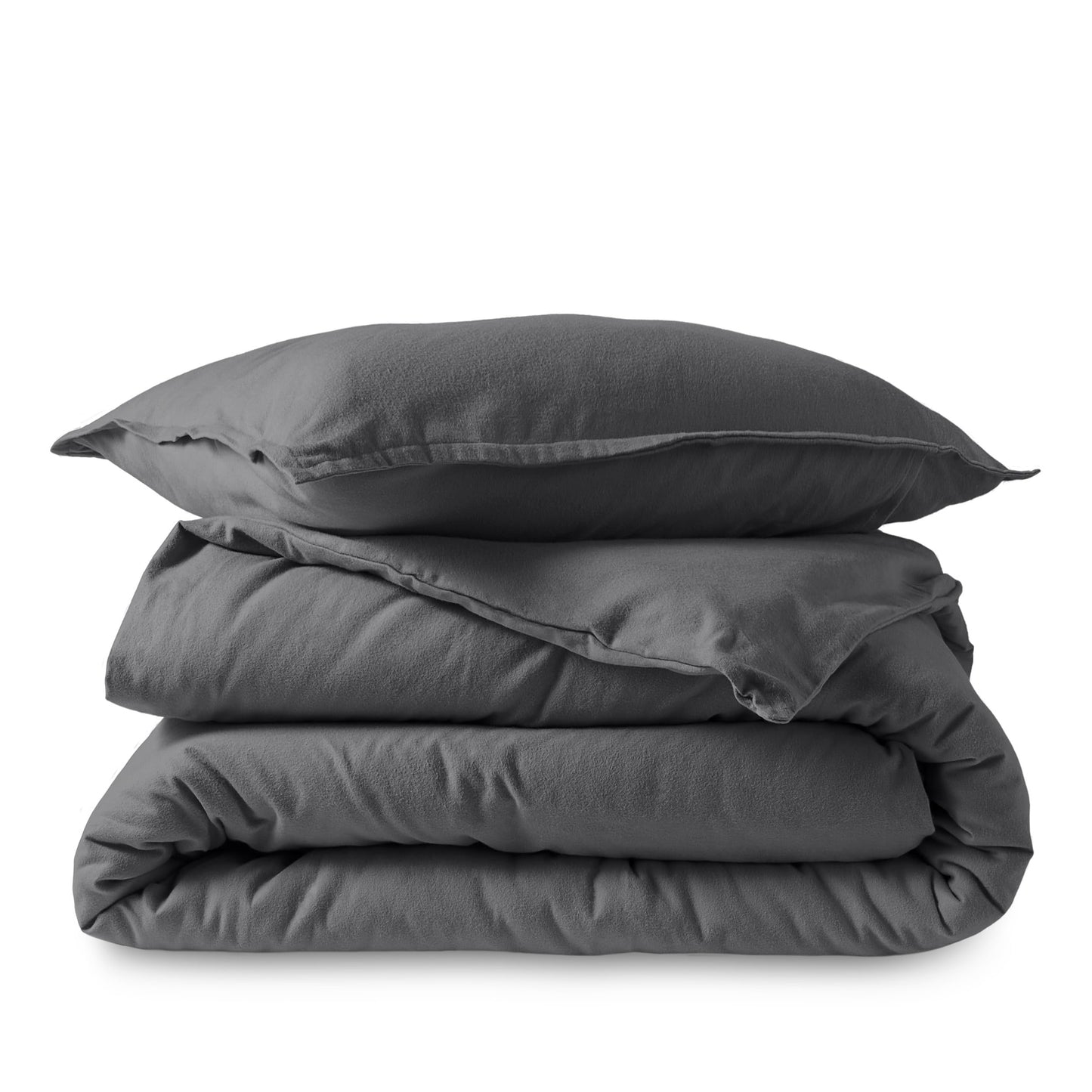 Bare Home Flannel Duvet Cover Set - Full/Queen - 100% Cotton, Velvety Soft Heavyweight Premium Flannel, Double Brushed