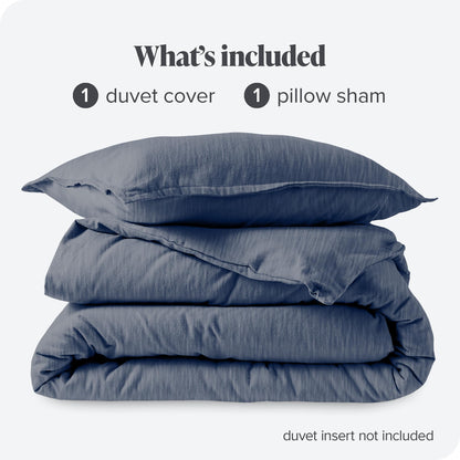 Bare Home Flannel Duvet Cover Set - Full/Queen - 100% Cotton, Velvety Soft Heavyweight Premium Flannel, Double Brushed