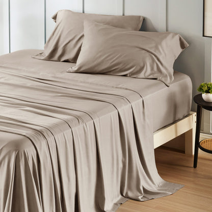 Bedsure King Size Sheet Set, Cooling Sheets King, Deep Pocket Up to 16", Hotel Luxury Silky Bedding Sheets & Pillowcases