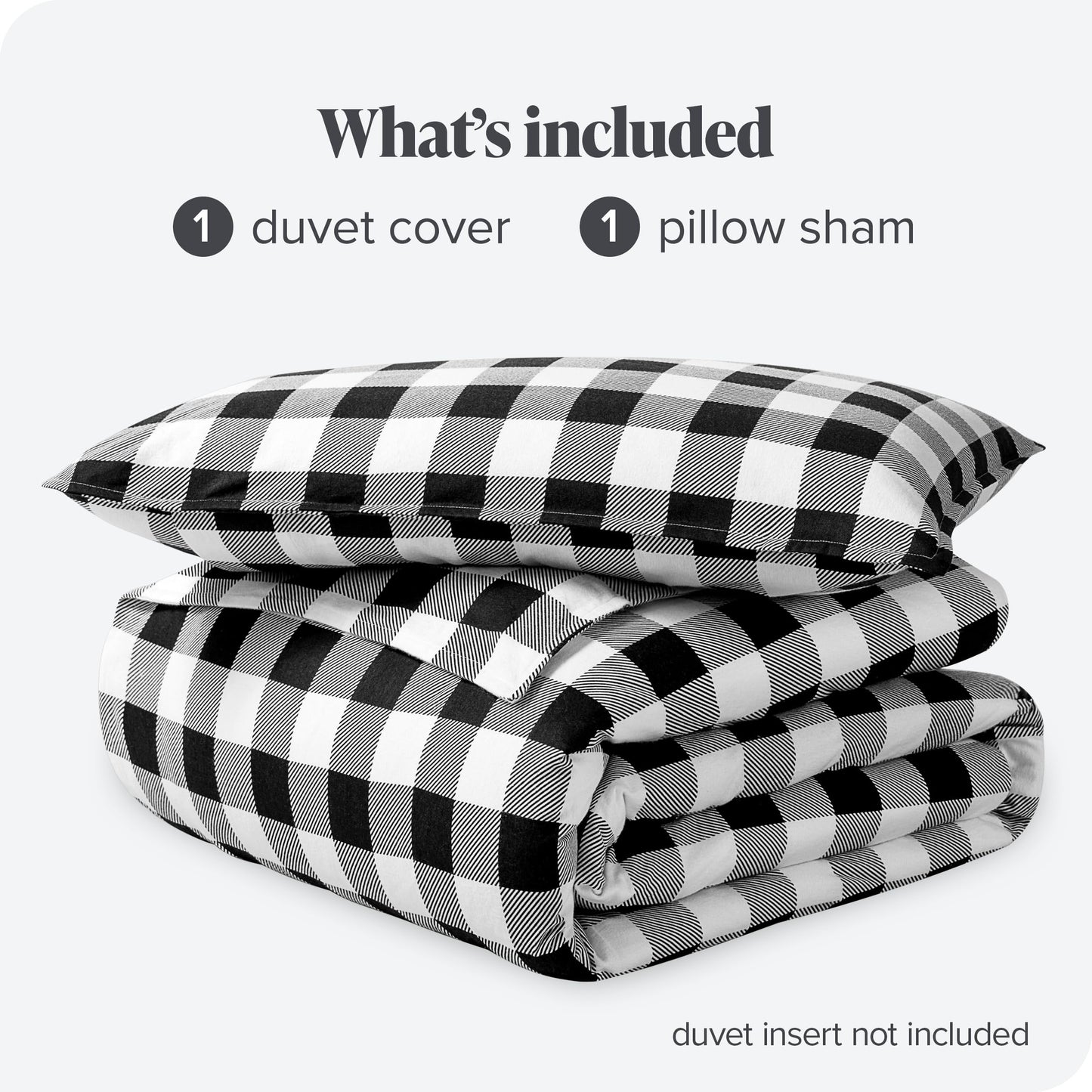 Bare Home Flannel Duvet Cover Set - Full/Queen - 100% Cotton, Velvety Soft Heavyweight Premium Flannel, Double Brushed