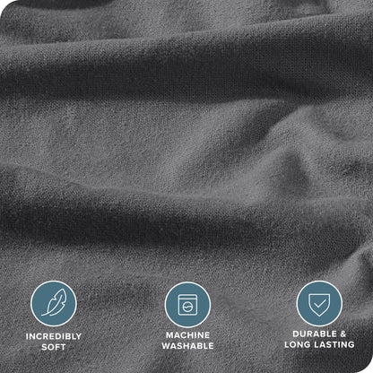 Bare Home Flannel Duvet Cover Set - Full/Queen - 100% Cotton, Velvety Soft Heavyweight Premium Flannel, Double Brushed