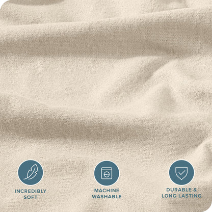 Bare Home Flannel Duvet Cover Set - Full/Queen - 100% Cotton, Velvety Soft Heavyweight Premium Flannel, Double Brushed