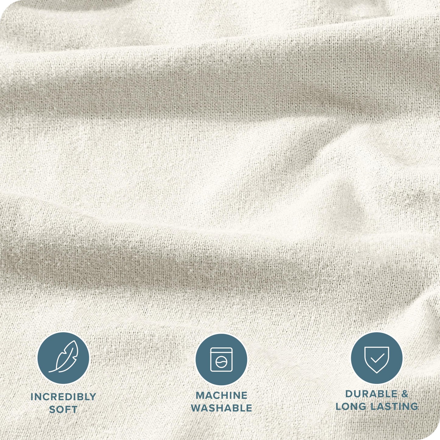 Bare Home Flannel Duvet Cover Set - Full/Queen - 100% Cotton, Velvety Soft Heavyweight Premium Flannel, Double Brushed