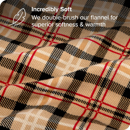 Bare Home Flannel Duvet Cover Set - Full/Queen - 100% Cotton, Velvety Soft Heavyweight Premium Flannel, Double Brushed