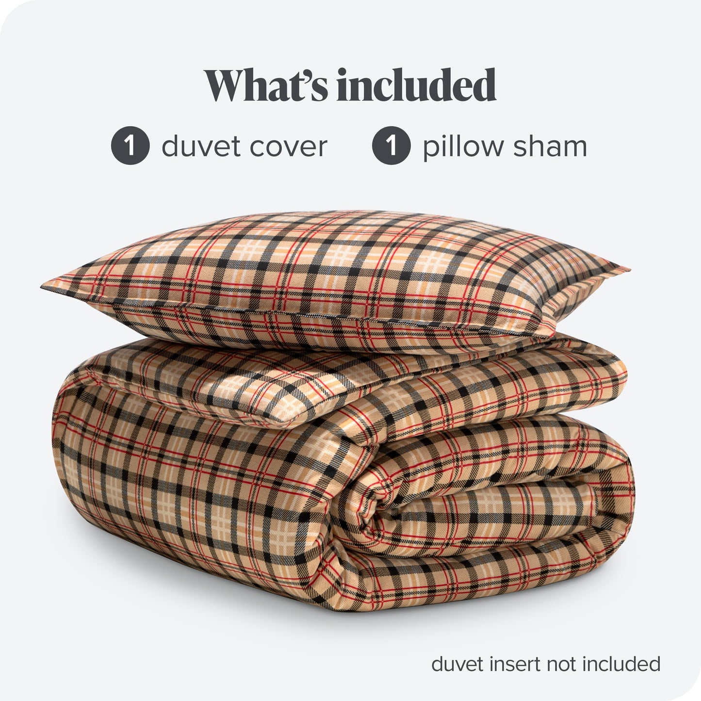 Bare Home Flannel Duvet Cover Set - Full/Queen - 100% Cotton, Velvety Soft Heavyweight Premium Flannel, Double Brushed