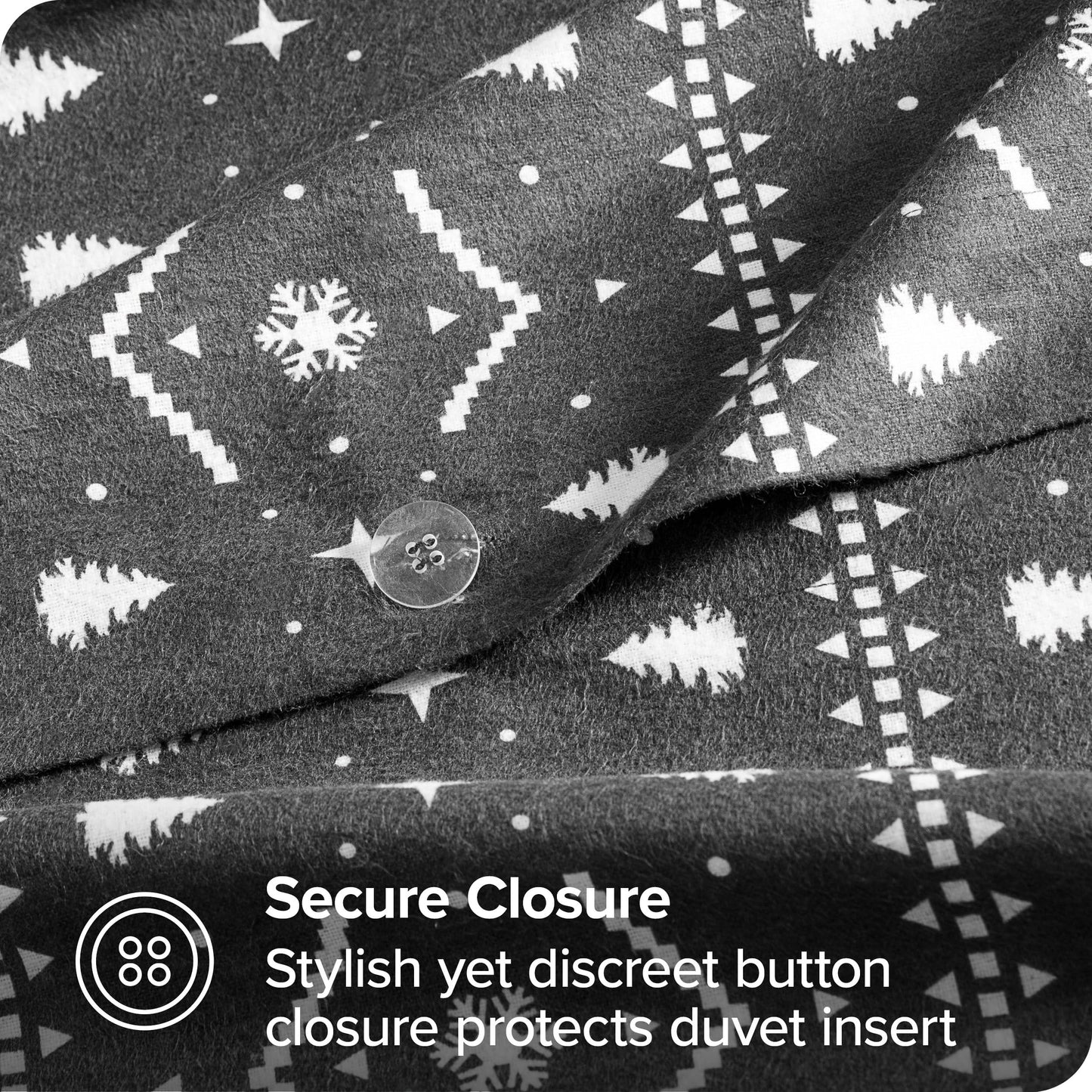 Bare Home Flannel Duvet Cover Set - Full/Queen - 100% Cotton, Velvety Soft Heavyweight Premium Flannel, Double Brushed