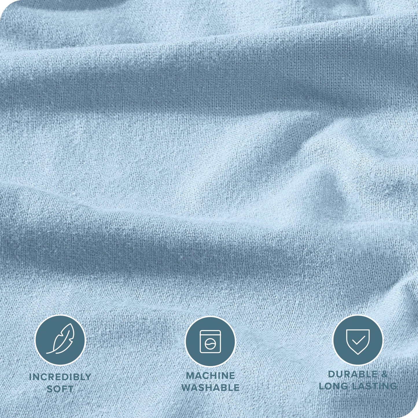 Bare Home Flannel Duvet Cover Set - Full/Queen - 100% Cotton, Velvety Soft Heavyweight Premium Flannel, Double Brushed