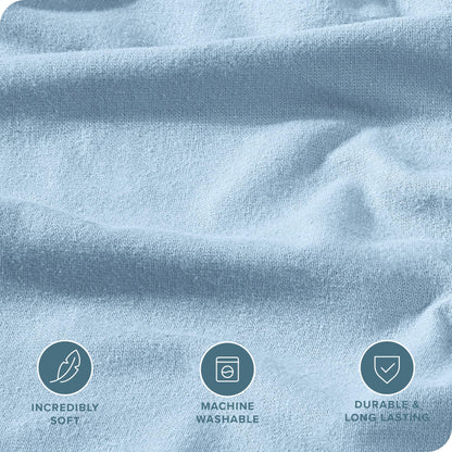 Bare Home Flannel Duvet Cover Set - Full/Queen - 100% Cotton, Velvety Soft Heavyweight Premium Flannel, Double Brushed